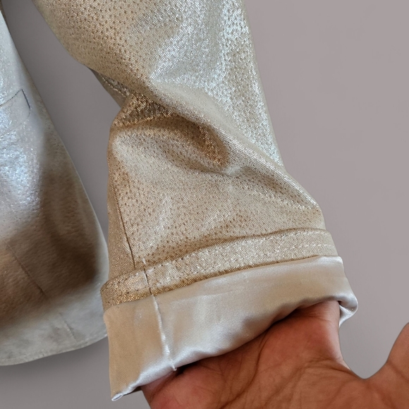 Its A New Vision Women's Size Small Cream Leather Blazer - Picture 7 of 12